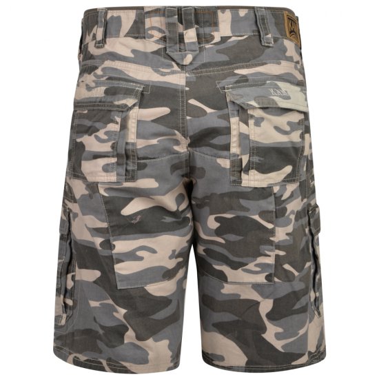 Kam Jeans 329 Short Charcoal Camo - Korte broeken - Grote Maten Korte Broeken Heren