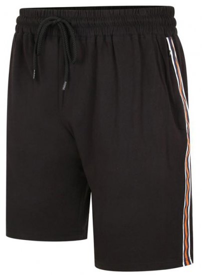 Kam Jeans 3300 Jog Shorts with Side Tape Black - Joggingbroeken & shorts - Joggingbroeken & Shorts Heren Grote Maten