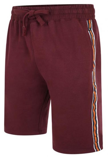 Kam Jeans 3300 Jog Shorts with Side Tape Burgundy - Joggingbroeken & shorts - Joggingbroeken & Shorts Heren Grote Maten