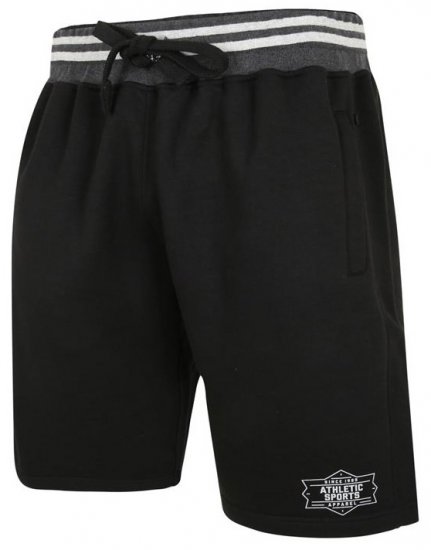 Kam Jeans 3301 Athletic Sports Jog Shorts Black - Joggingbroeken & shorts - Joggingbroeken & Shorts Heren Grote Maten
