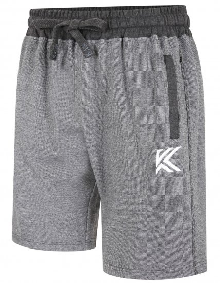 Kam Jeans 3304 Terry Contrast Shorts Charcoal - Joggingbroeken & shorts - Joggingbroeken & Shorts Heren Grote Maten