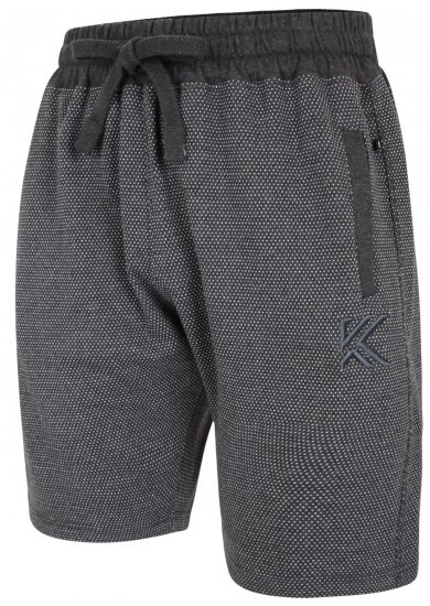 Kam Jeans 3310 Dobby Print Jog Shorts Charcoal - Joggingbroeken & shorts - Joggingbroeken & Shorts Heren Grote Maten