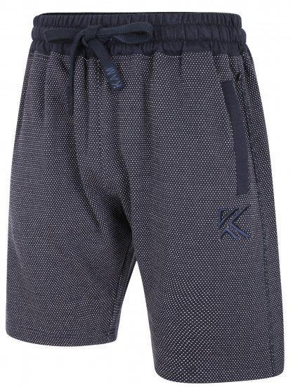Kam Jeans 3310 Dobby Print Jog Shorts Indigo - Joggingbroeken & shorts - Joggingbroeken & Shorts Heren Grote Maten