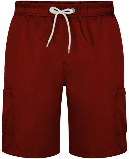 Kam Jeans 334 Cargo Swim Shorts Burgundy - Ondergoed & zwem - Grote Maten Ondergoed Heren