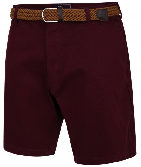 Kam Jeans 339 Dress Shorts Burgundy - Korte broeken - Grote Maten Korte Broeken Heren