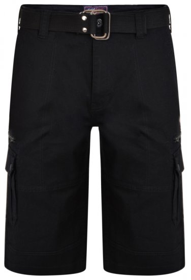 Kam Jeans 343 Cargoshorts Black - Korte broeken - Grote Maten Korte Broeken Heren