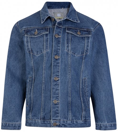Kam Jeans Western Denim Jacket Blue - Jassen - Grote Maten Herenjassen