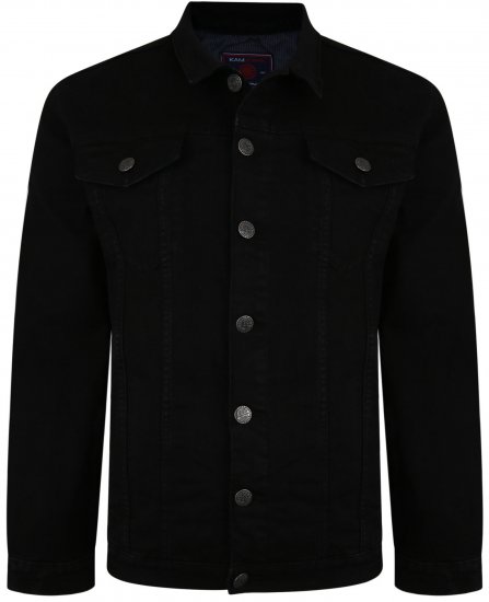 Kam Jeans 405 Western Denim Jacket Black - Jassen - Grote Maten Herenjassen