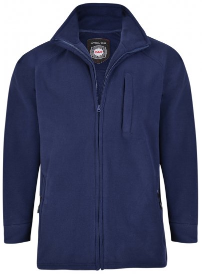 Kam Jeans 437 Fleece Jacket Navy - Sweaters & hoodies - Sweaters & Hoodies Grote Maten Heren