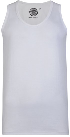 Kam Jeans 500 Tank Top White - T-shirts - Grote Maten T-shirts Heren