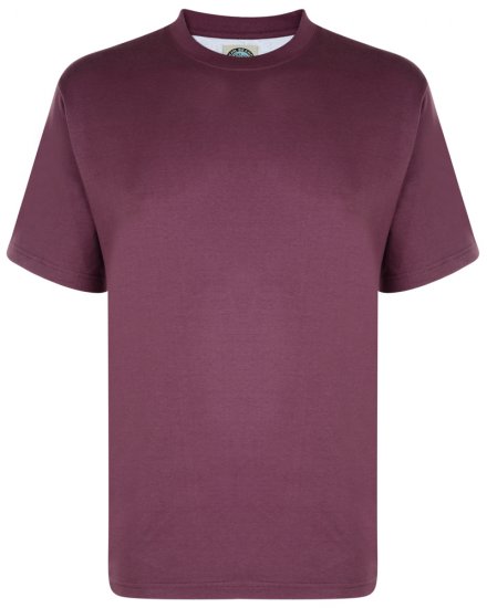 Kam Jeans T-shirt Plum - T-shirts - Grote Maten T-shirts Heren