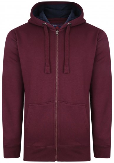 Kam Jeans Hoodie Burgundy - Sweaters & hoodies - Sweaters & Hoodies Grote Maten Heren