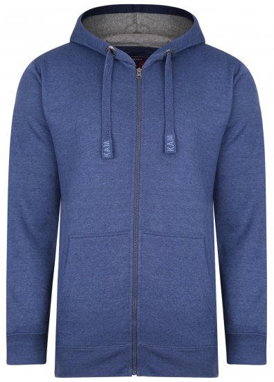 Kam Jeans Hoodie Royal Blue - Sweaters & hoodies - Sweaters & Hoodies Grote Maten Heren