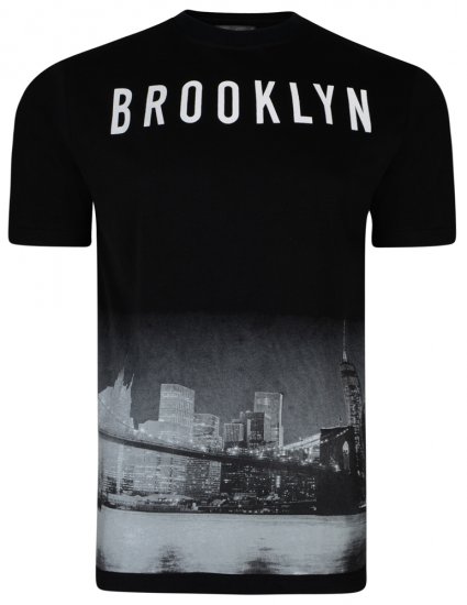Kam Jeans 5229 Brooklyn T-shirt Black - T-shirts - Grote Maten T-shirts Heren