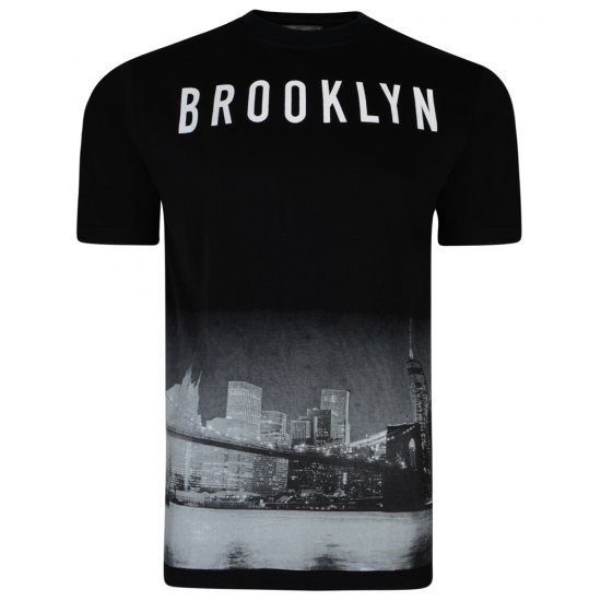 Kam Jeans 5229 Brooklyn T-shirt Black - T-shirts - Grote Maten T-shirts Heren
