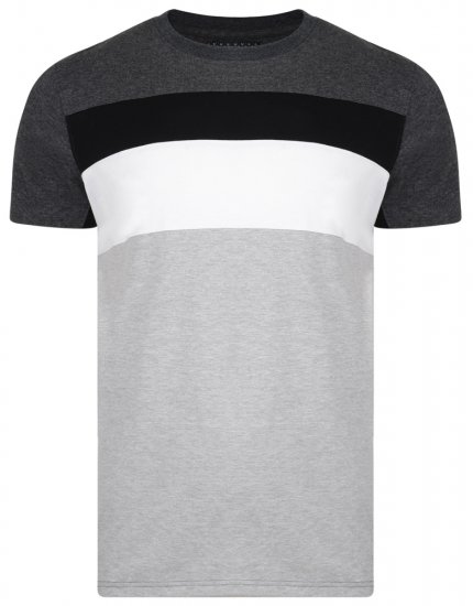Kam Jeans 5231 Cut and Sew T-shirt Grey - T-shirts - Grote Maten T-shirts Heren