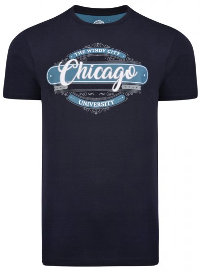 Kam Jeans 5253 T-shirt Navy - T-shirts - Grote Maten T-shirts Heren