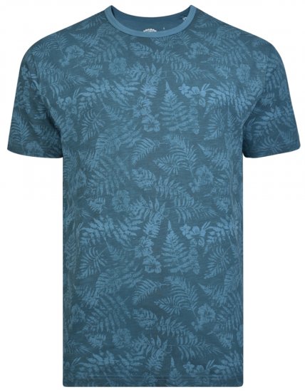 Kam Jeans 5261 T-shirt Denim - T-shirts - Grote Maten T-shirts Heren