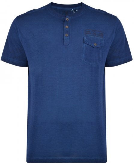 Kam Jeans 5262 T-shirt Denim - T-shirts - Grote Maten T-shirts Heren