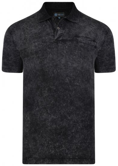 Kam Jeans 5268 Polo Black - Polo shirts - Grote Maten Poloshirts Heren