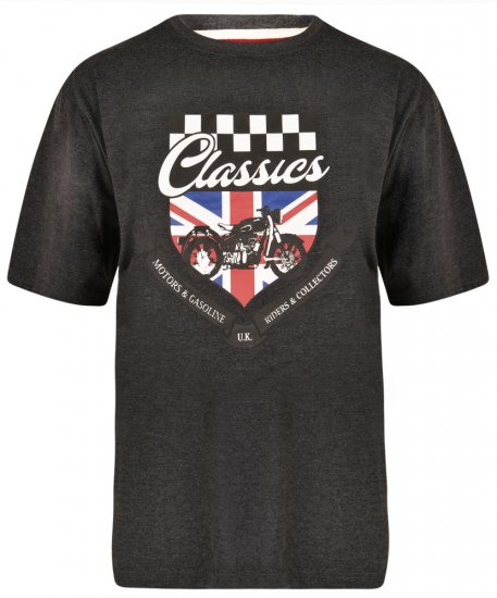 Kam Jeans 5280 T-shirt Charcoal - T-shirts - Grote Maten T-shirts Heren