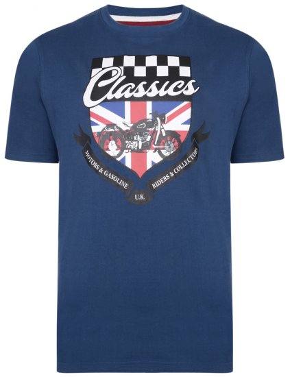 Kam Jeans 5280 T-shirt Navy - T-shirts - Grote Maten T-shirts Heren