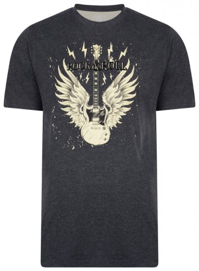 Kam Jeans 5283 T-shirt Charcoal - T-shirts - Grote Maten T-shirts Heren