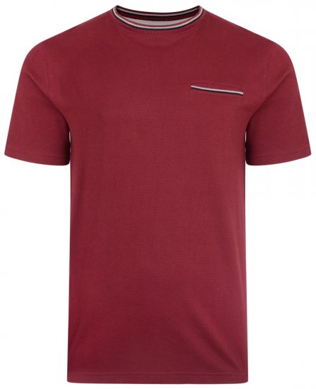 Kam Jeans 5285 T-shirt Burgundy - T-shirts - Grote Maten T-shirts Heren