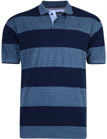 Kam Jeans 5292 Polo Denim Blue - Polo shirts - Grote Maten Poloshirts Heren
