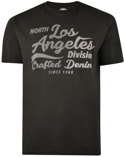 Kam Jeans 5302 T-shirt Black - T-shirts - Grote Maten T-shirts Heren