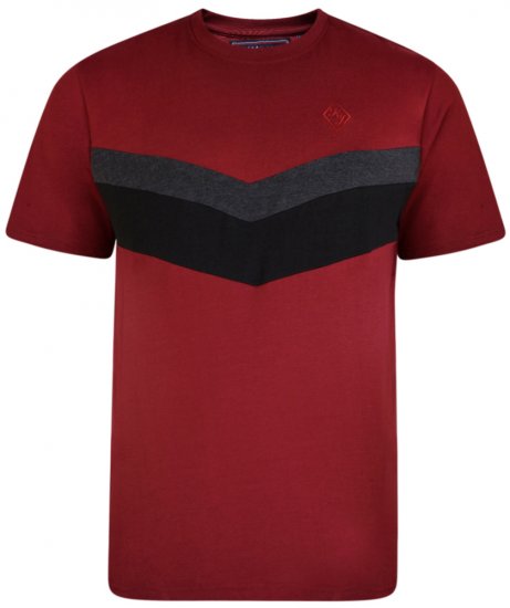 Kam Jeans 5306 T-shirt Burgundy - T-shirts - Grote Maten T-shirts Heren