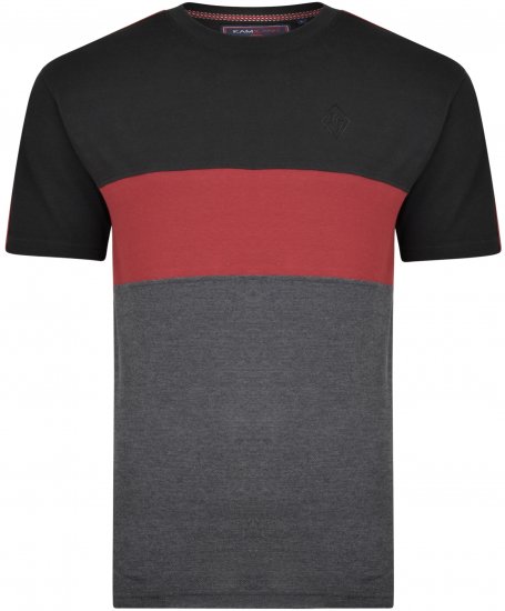 Kam Jeans 5322 T-shirts black - T-shirts - Grote Maten T-shirts Heren