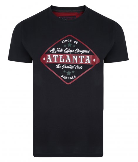 Kam Jeans 5333 Atlanta Tee Navy - T-shirts - Grote Maten T-shirts Heren