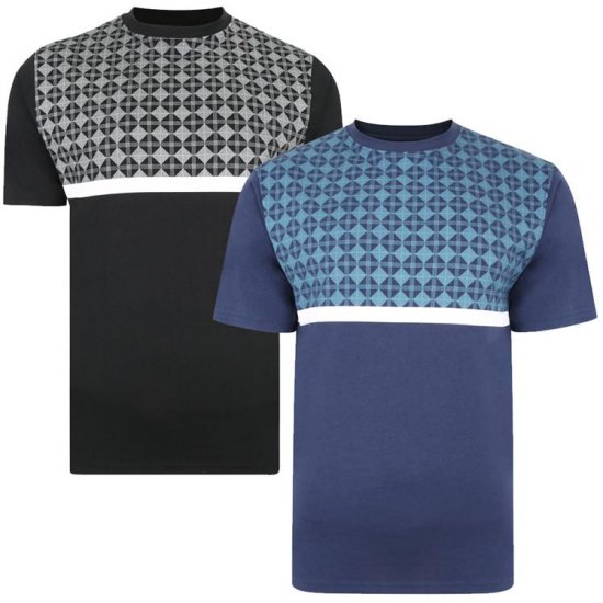 Kam Jeans 5366 Twin Pack Crew Neck T-Shirts - T-shirts - Grote Maten T-shirts Heren