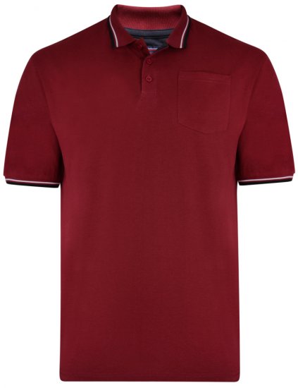 Kam Jeans 5400 Polo Burgundy - Polo shirts - Grote Maten Poloshirts Heren