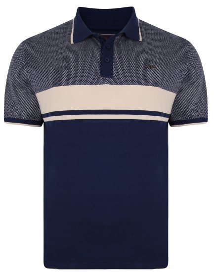 Kam Jeans 5438 Textured Weave Polo - Polo shirts - Grote Maten Poloshirts Heren