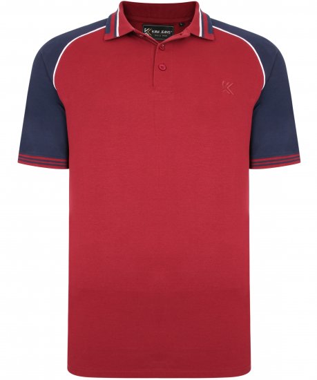 Kam Jeans 5445 Pique Polo Burgundy - Polo shirts - Grote Maten Poloshirts Heren