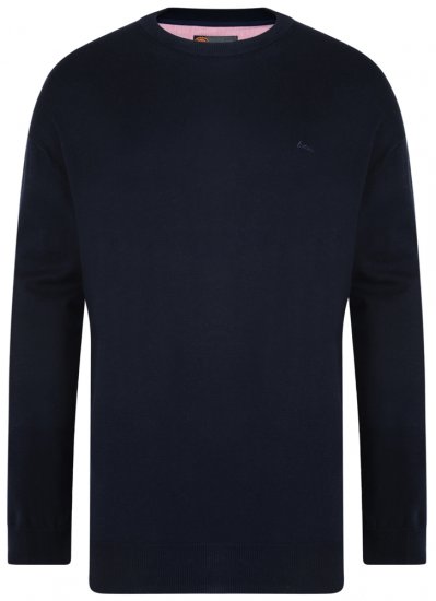 Kam Jeans Knitted Sweater Navy - Sweaters & hoodies - Sweaters & Hoodies Grote Maten Heren