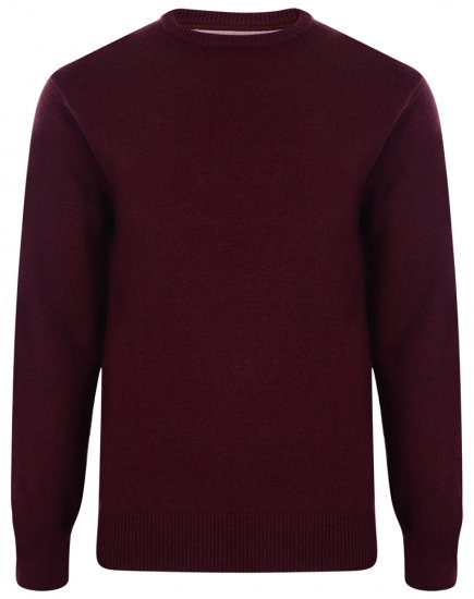 Kam Jeans Knitted Sweater Burgundy - Sweaters & hoodies - Sweaters & Hoodies Grote Maten Heren