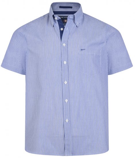 Kam Jeans 6164 Short Sleeve Shirt Navy - Overhemden - Overhemden Grote Maten Heren