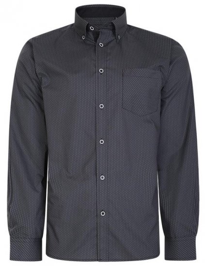Kam Jeans 6226 LS Casual Shirt Charcoal - Overhemden - Overhemden Grote Maten Heren