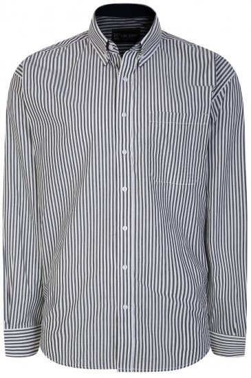 Kam Jeans 6245 Long Sleeve Shirt Navy - Overhemden - Overhemden Grote Maten Heren