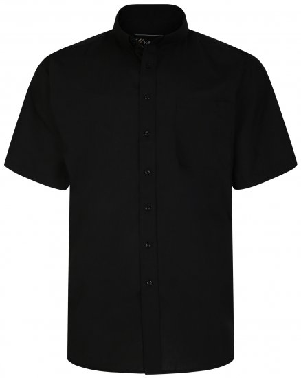 Kam Jeans 660 Classic Short Sleeve Office Shirt Black - Overhemden - Overhemden Grote Maten Heren