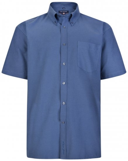 Kam Oxford Shirt Short sleeve Navy - Overhemden - Overhemden Grote Maten Heren