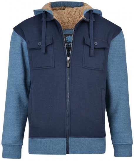 Kam Jeans 7008 Hoodie Denim blue - Sweaters & hoodies - Sweaters & Hoodies Grote Maten Heren