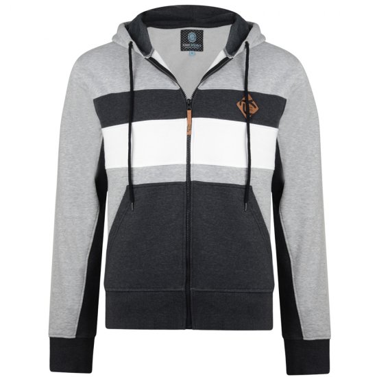 Kam Jeans 701 Cut and Sew Hoodie Grey - Sweaters & hoodies - Sweaters & Hoodies Grote Maten Heren