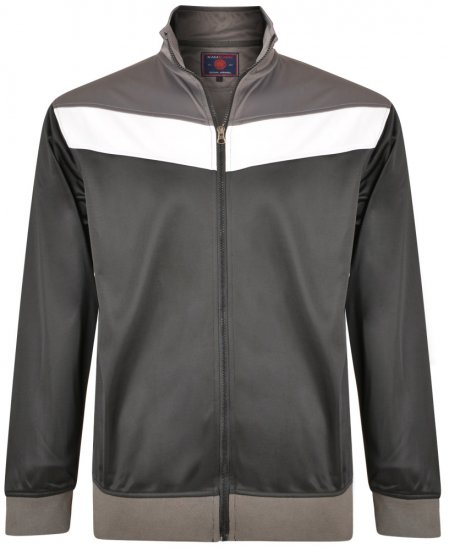 Kam Jeans 7014 Track Jacket Black - Sweaters & hoodies - Sweaters & Hoodies Grote Maten Heren