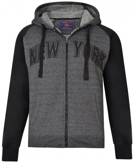 Kam Jeans 7026 New York Hoodie Black - Sweaters & hoodies - Sweaters & Hoodies Grote Maten Heren