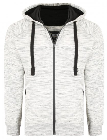 Kam Jeans 7041 Jersey Marl Hoody with Zip Pockets Grey - Sweaters & hoodies - Sweaters & Hoodies Grote Maten Heren
