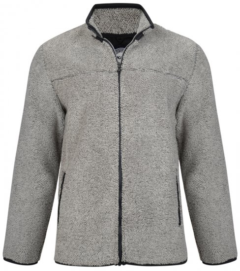 Kam Jeans 713 Fleece Jacket Charcoal - Sweaters & hoodies - Sweaters & Hoodies Grote Maten Heren
